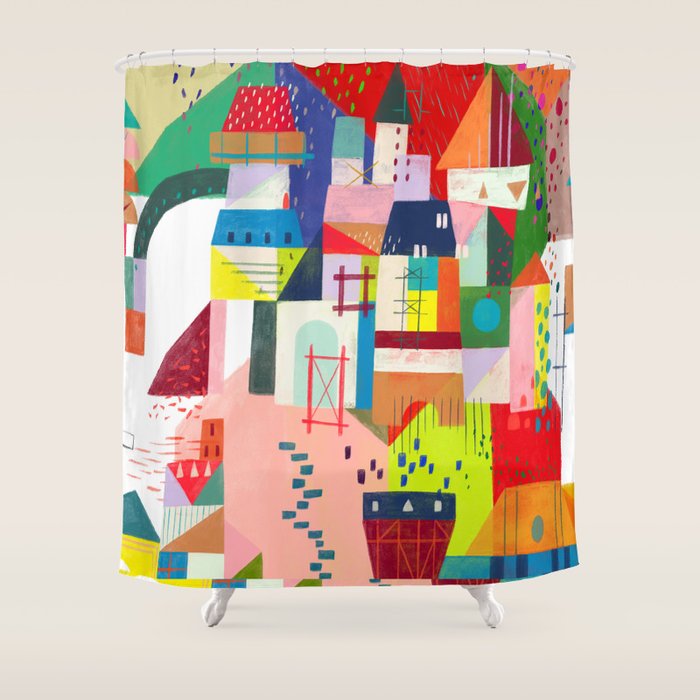 Blocks Castle Shower Curtain Gallery Image 1