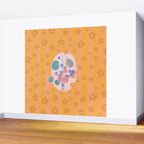 Sweet Strawberry Plant Friends in Peach & Orange Wall Mural Gallery Image 2
