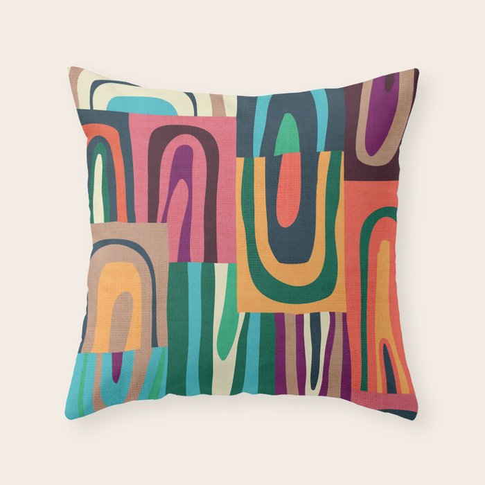 Rolling rollers Throw Pillow Gallery Image 6