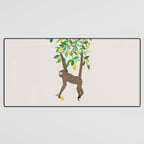 Monkey on lemon tree Desk Mat Gallery Image 3