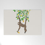 Monkey on lemon tree Welcome Mat Gallery Image 1