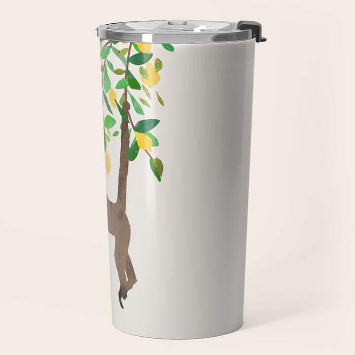 Monkey on lemon tree Travel Mug Gallery Image 2