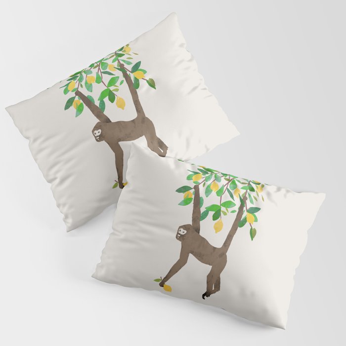 Monkey on lemon tree Pillow Sham Gallery Image 3