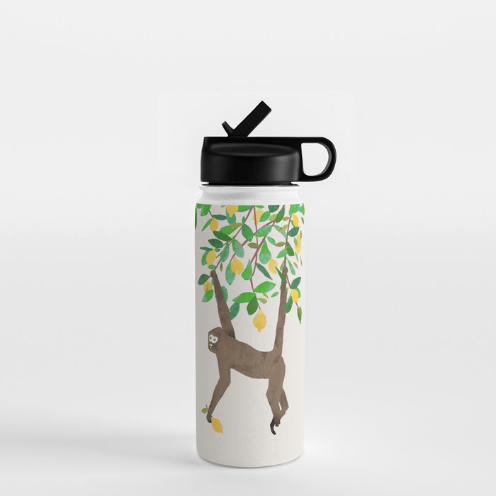 Monkey on lemon tree Water Bottle Gallery Image 1