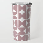 Mid Century Modern Geometric 04 Dusty Pink Travel Mug Gallery Image 2