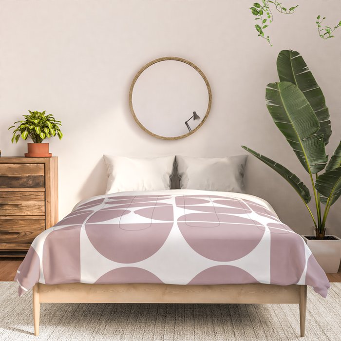 Mid Century Modern Geometric 04 Dusty Pink Comforter Gallery Image 3