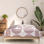 Mid Century Modern Geometric 04 Dusty Pink Comforter Gallery Image 3