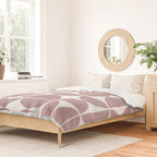 Mid Century Modern Geometric 04 Dusty Pink Duvet Cover Gallery Image 2