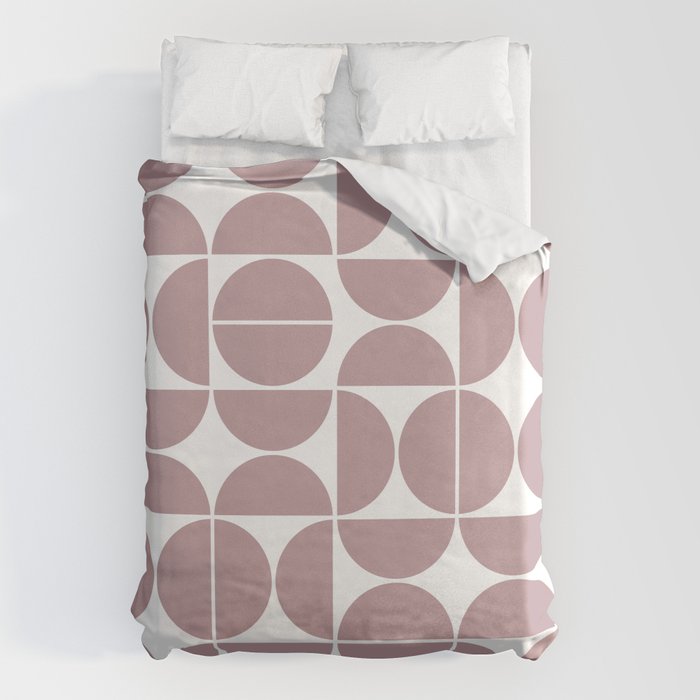Mid Century Modern Geometric 04 Dusty Pink Duvet Cover Gallery Image 6