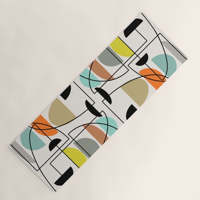 Mid Century Modern "Bowls" Yoga Mat Gallery Image 1