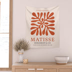 Nature Leaf Cutouts III: Terracotta Edition | Mid-Century Henri Matisse Series Wall Tapestry Gallery Image 2