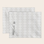 White Wavy Ogee A-Go-Go Pop Stripes Pattern Placemat Gallery Image 1