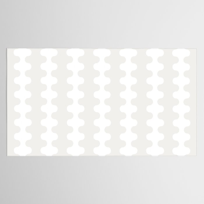 White Wavy Ogee A-Go-Go Pop Stripes Pattern Tablecloth Gallery Image 2