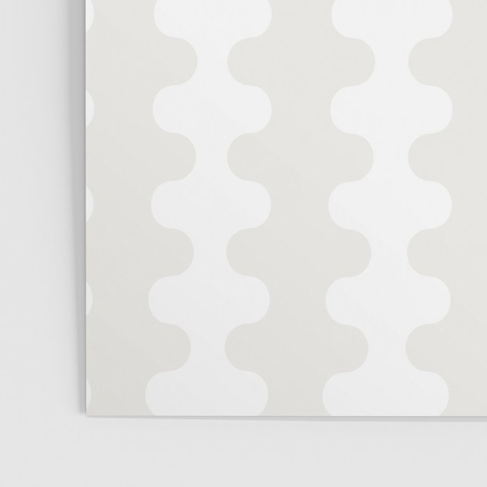 White Wavy Ogee A-Go-Go Pop Stripes Pattern Poster Gallery Image 3