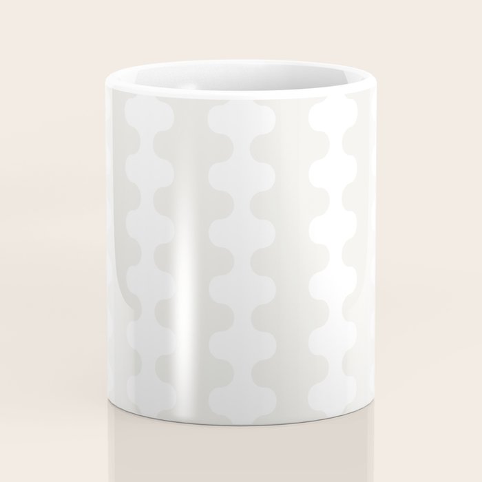 White Wavy Ogee A-Go-Go Pop Stripes Pattern Coffee Mug Gallery Image 4