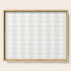 White Wavy Ogee A-Go-Go Pop Stripes Pattern Serving Tray Gallery Image 1