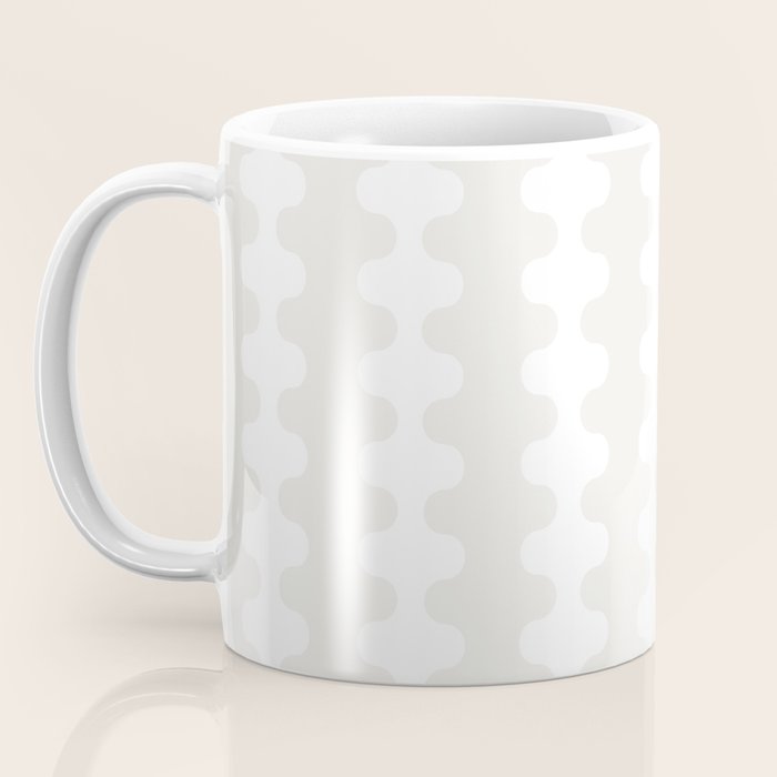 White Wavy Ogee A-Go-Go Pop Stripes Pattern Coffee Mug Gallery Image 3