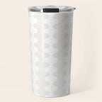 White Wavy Ogee A-Go-Go Pop Stripes Pattern Travel Mug Gallery Image 1