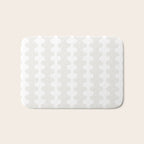 White Wavy Ogee A-Go-Go Pop Stripes Pattern Bath Mat Gallery Image 1