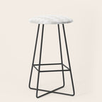 White Wavy Ogee A-Go-Go Pop Stripes Pattern Stool Gallery Image 1