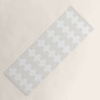 White Wavy Ogee A-Go-Go Pop Stripes Pattern Yoga Mat Gallery Image 1