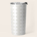 White Wavy Ogee A-Go-Go Pop Stripes Pattern Travel Mug Gallery Image 2