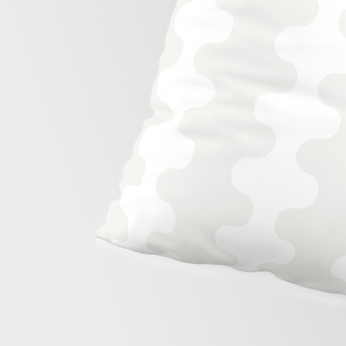 White Wavy Ogee A-Go-Go Pop Stripes Pattern Pillow Sham Gallery Image 4