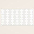 White Wavy Ogee A-Go-Go Pop Stripes Pattern Desk Mat Gallery Image 3