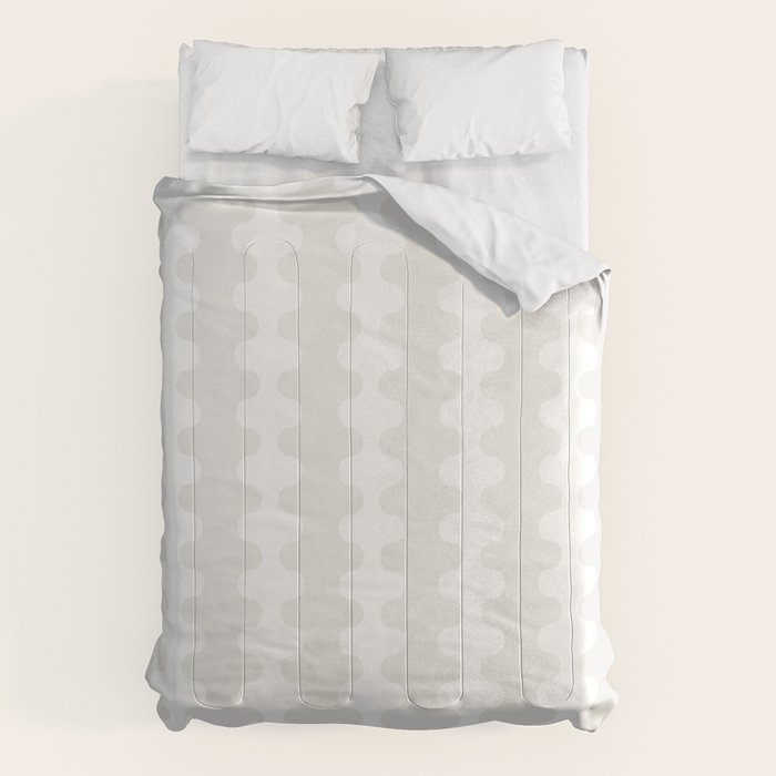 White Wavy Ogee A-Go-Go Pop Stripes Pattern Comforter Gallery Image 6