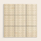 White Wavy Ogee A-Go-Go Pop Stripes Pattern Wood Wall Art Gallery Image 1