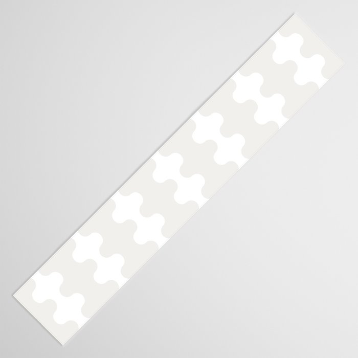 White Wavy Ogee A-Go-Go Pop Stripes Pattern Table Runner Gallery Image 3