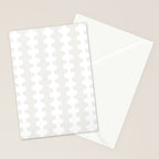 White Wavy Ogee A-Go-Go Pop Stripes Pattern Stationery Card Gallery Image 2