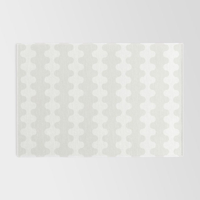 White Wavy Ogee A-Go-Go Pop Stripes Pattern Rug Gallery Image 2