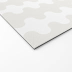 White Wavy Ogee A-Go-Go Pop Stripes Pattern Welcome Mat Gallery Image 2