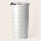 White Wavy Ogee A-Go-Go Pop Stripes Pattern Travel Mug Gallery Image 3