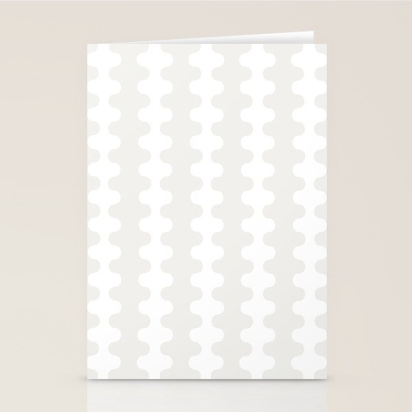 White Wavy Ogee A-Go-Go Pop Stripes Pattern Stationery Card Gallery Image 2
