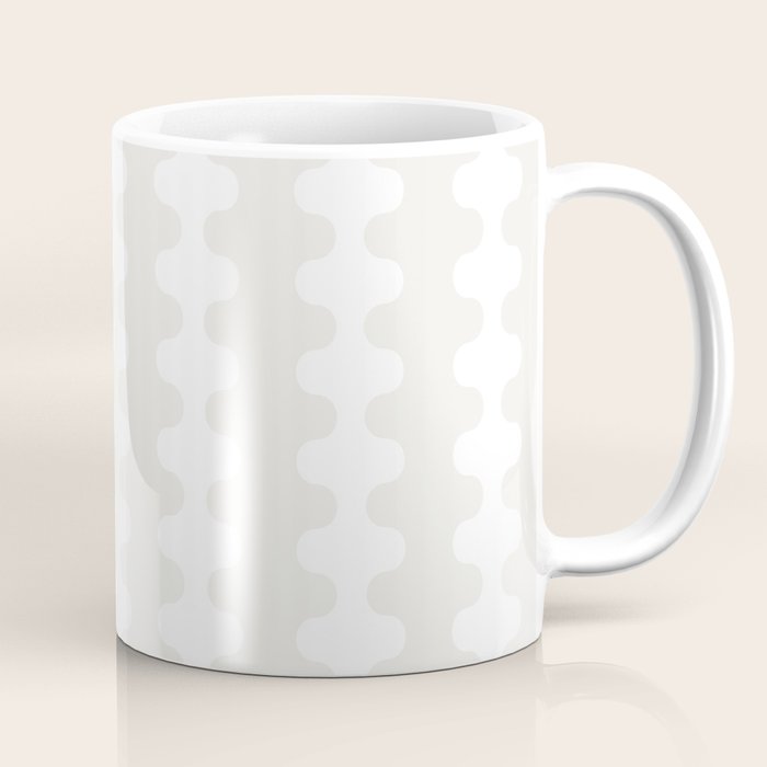 White Wavy Ogee A-Go-Go Pop Stripes Pattern Coffee Mug Gallery Image 1