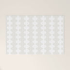 White Wavy Ogee A-Go-Go Pop Stripes Pattern Welcome Mat Gallery Image 1