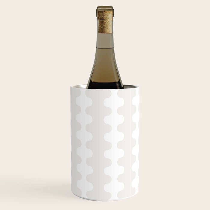 White Wavy Ogee A-Go-Go Pop Stripes Pattern Wine Chiller Gallery Image 3