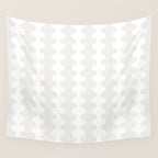 White Wavy Ogee A-Go-Go Pop Stripes Pattern Wall Tapestry Gallery Image 4
