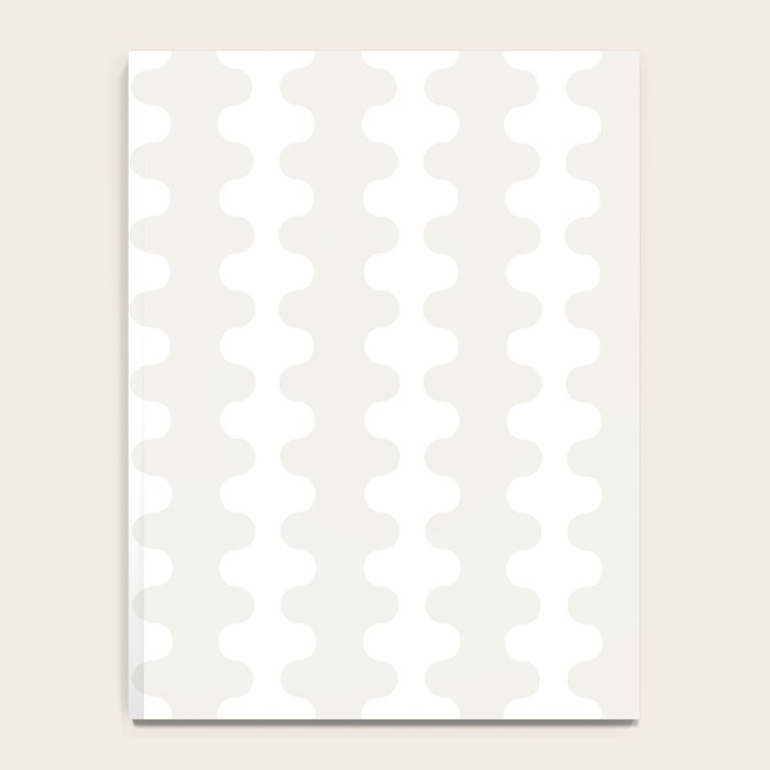 White Wavy Ogee A-Go-Go Pop Stripes Pattern Notebook Gallery Image 4