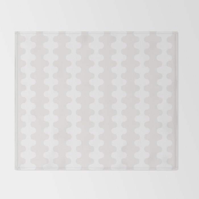 White Wavy Ogee A-Go-Go Pop Stripes Pattern Throw Blanket Gallery Image 2