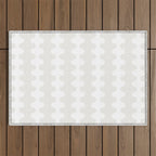 White Wavy Ogee A-Go-Go Pop Stripes Pattern Outdoor Rug Gallery Image 1