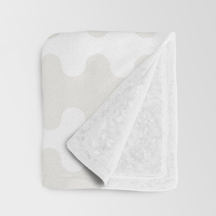 White Wavy Ogee A-Go-Go Pop Stripes Pattern Throw Blanket Gallery Image 3