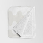 White Wavy Ogee A-Go-Go Pop Stripes Pattern Throw Blanket Gallery Image 3
