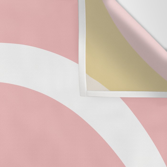 Splendid Rainbow in Golden Mustard Yellow, Pink, Taupe, and White Wall Tapestry Gallery Image 3