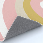 Splendid Rainbow in Golden Mustard Yellow, Pink, Taupe, and White Rug Gallery Image 4