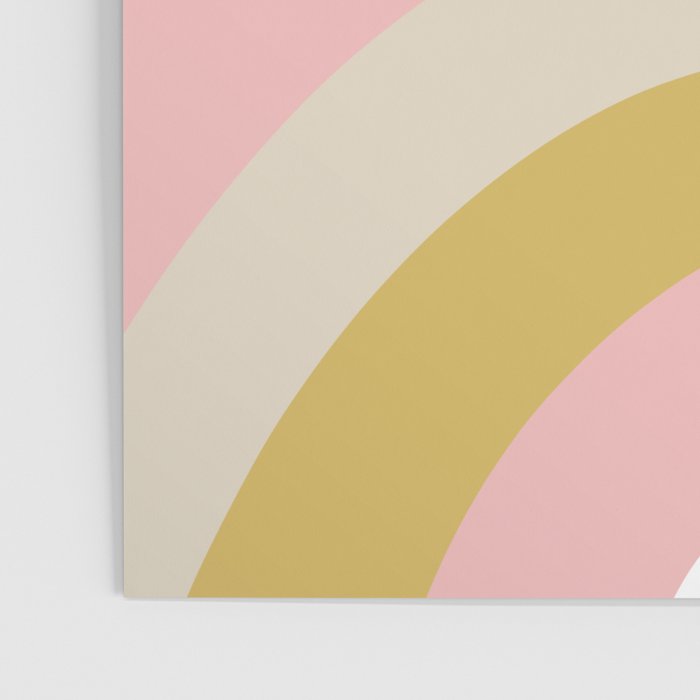 Splendid Rainbow in Golden Mustard Yellow, Pink, Taupe, and White Poster Gallery Image 3