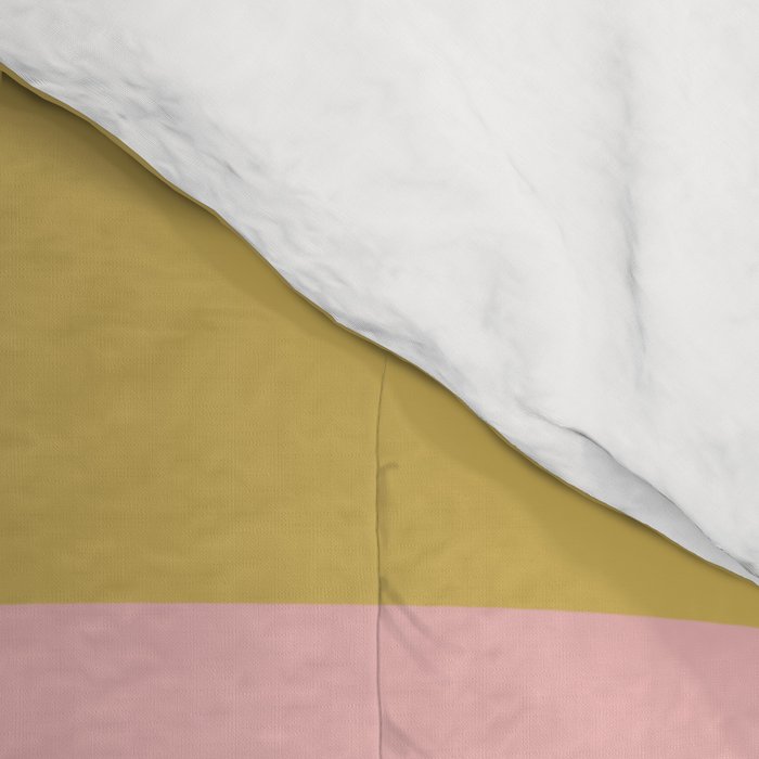 Splendid Rainbow in Golden Mustard Yellow, Pink, Taupe, and White Comforter Gallery Image 4
