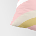 Splendid Rainbow in Golden Mustard Yellow, Pink, Taupe, and White Pillow Sham Gallery Image 4